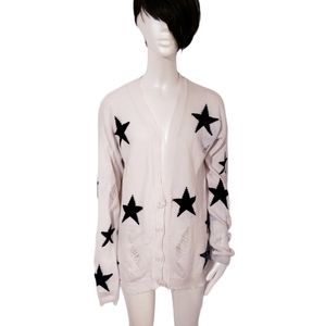 Olivia Sky Distressed Cardigan Sweater Size L